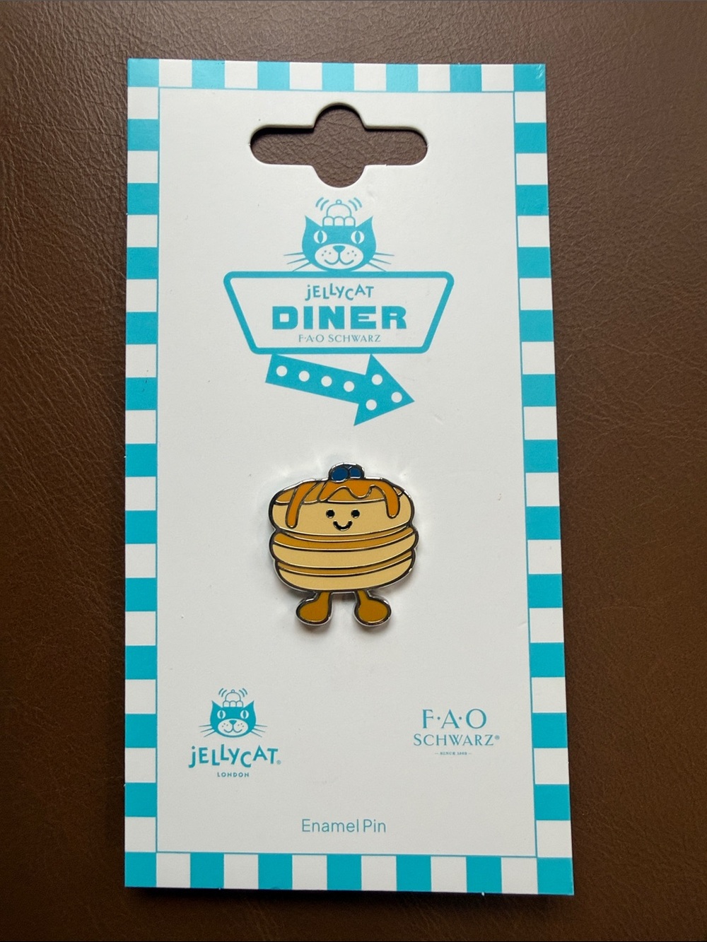 Jellycat Pancake Buddy Enamel Pin - Yellow, Cream, Blue